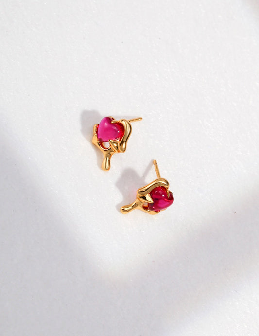 Sweet Heart Stud Earrings