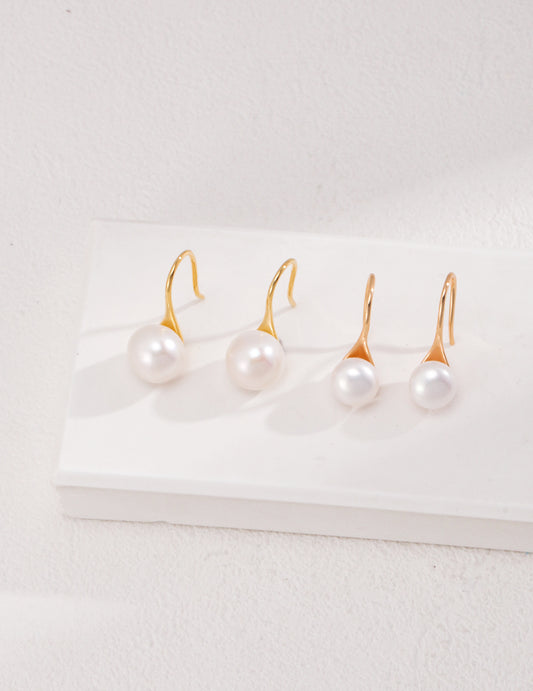 Simple Natural Pearl Earrings